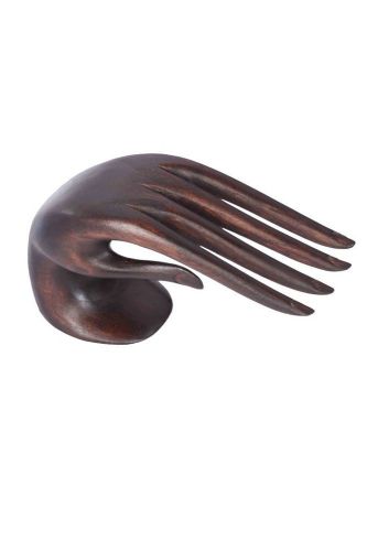 Brown Solid Wood Bent hand Display  ( 1 hand )