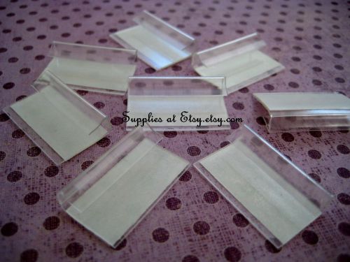 1000pcs Clear Plastic Lip Self-Adhesive 1inch Earring Card Adapters Hanging Tab
