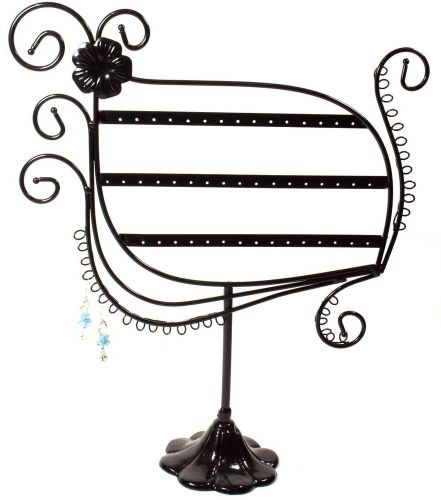 Black Color Flower Earring Stand, Necklace Holder Jewelry Display