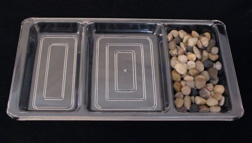 Clear Actylic Multipurpose Trays 14 Inches Long 3 Compartments