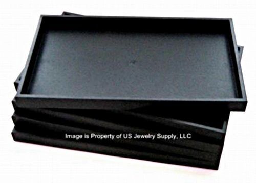 Wholesale 60 black stackable utility display trays 14 3/4&#034; x 8 1/4&#034; x 1 1/2&#034; for sale