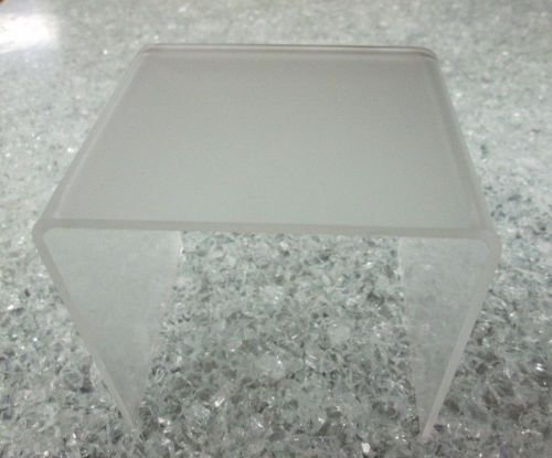 Qty 4 Frosted Acrylic Risers P95  1/8&#034; by 4&#034; x 4&#034; x 4&#034;