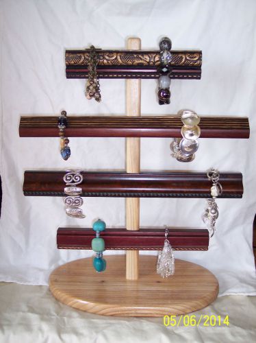 Reddish tone 3 Tier Jewelry Display crafted from various picture frame material
