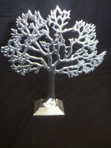 Tree of Life Silver Aluminium Jewellery Ornament Display Samsara Stand Small