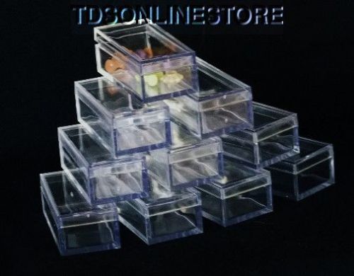 RECTANGLE CLEAR ACRYLIC GEM BOXES 200 QTY