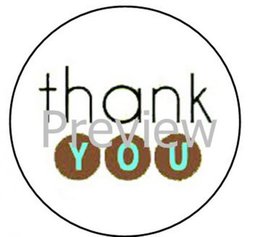THANK YOU STICKERS WHITE- 1&#034; STICKER / SEAL LABELS
