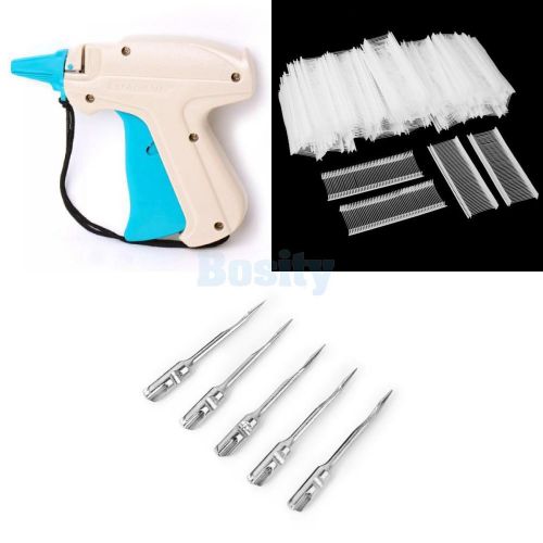 Clothing garment brand price label tagger tagging gun +6 needles +5000 1&#034; barbs for sale