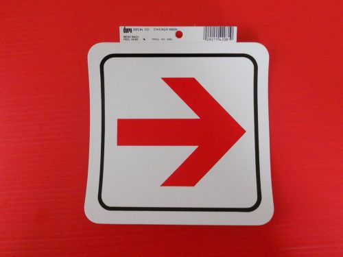 Arrow Decal 6&#034; x 6&#034; Red &amp; White by Duro Decal