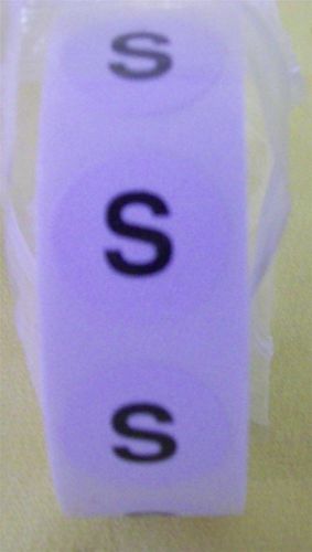 Store Display Fixture 1000 NEW ADHESIVE SIZE LABELS 3/4&#034; DIAMETER SIZE S