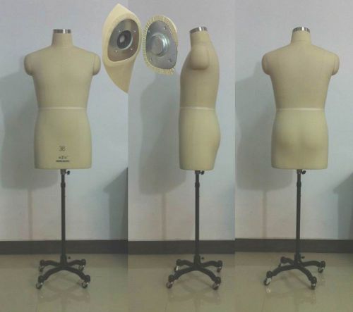 MALE FULLY PINNABLE DRESS FORM MANNEQUIN W/MAGNETIC SHOULDERS SIZE 46 (MT 46)