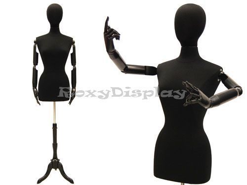 Female Mannequin Manequin Manikin Dress Form #JF-F6/8BKARM+BS-02BKX