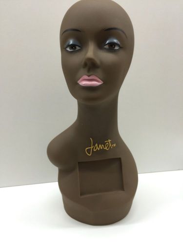 Mannequin head display wig holder plastic pvc 18&#034; tall janet #4 for sale