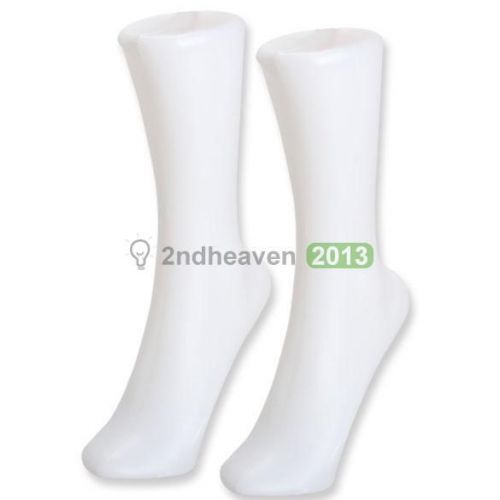 2PCS Female Foot Sock Sox Display Mold Short Stocking Mannequin White  BEST