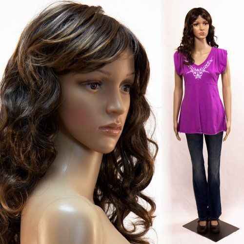 Realistic Standing Female Adult Mannequin + Base + 2 Free Wigs (F-10+2)