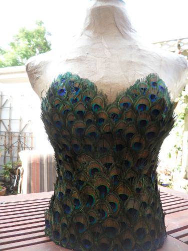 Peacock Feathers dress form mannequin custom order
