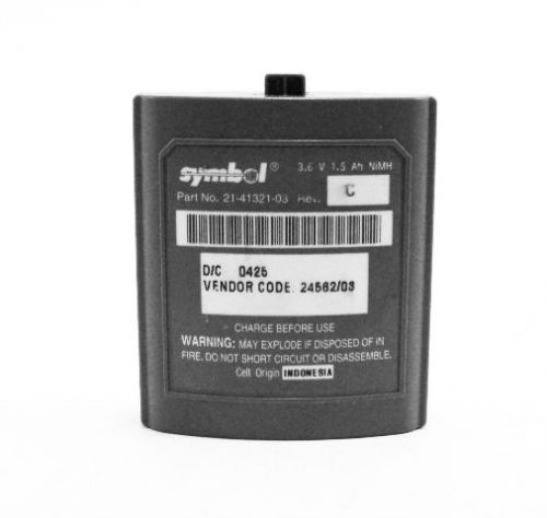 Symbol 21-41321-03 3.6V 1.5Ah NiMH Rechargeable Battery Rev.C