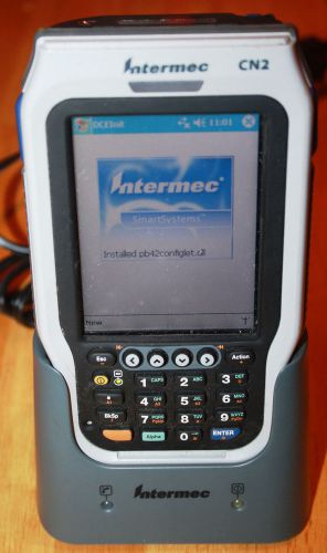 INTERMEC CN2B PDA  BARCODE SCANNER + CHARGING CRADLE + AC ADAPTER + 3 BATTERIES