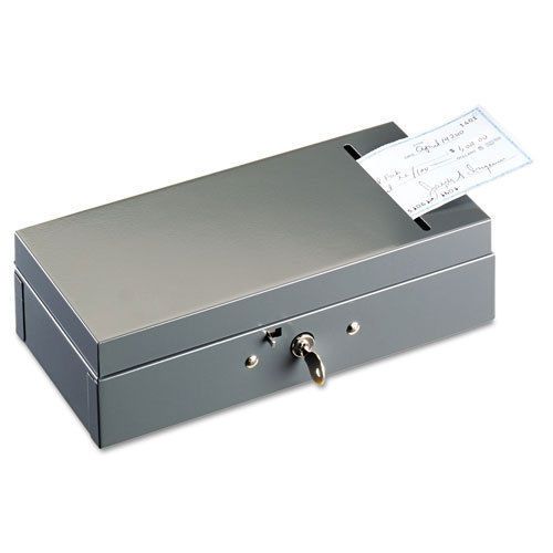 Steel Bond Box with Check Slot, Disc Lock, Gray. Sold as Each
