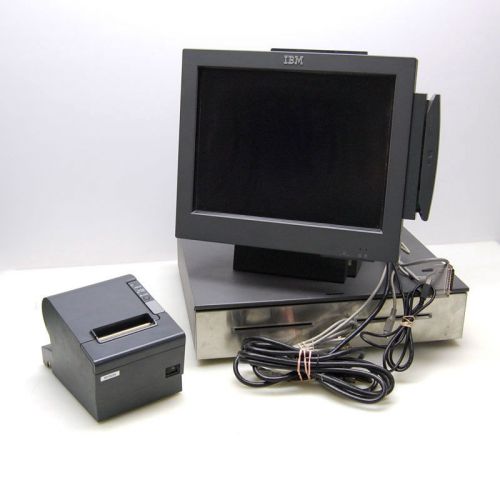 Ibm surepos 500 (4846-545) 15&#034; touchscreen pos terminal+apg drawer+epson printer for sale