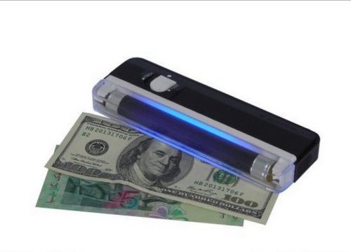 Black Mini 2in1 Handheld Torch Portable MKLG UV Light Money Detector Lamp Pen