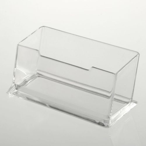 Clear Desktop Business Card Holder Display Stand Acrylic Plastic Desk Shelf T7