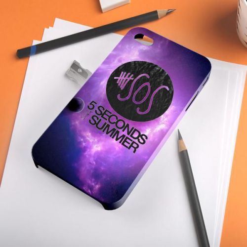 5SOS Nebula Album Cute Logo Galaxy Purple iPhone A108 Samsung Galaxy Case