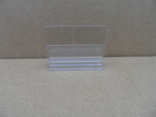 Lot (100) Plastic Label Holder Back Plates for Glass Shelves 2 1/4 x 1 3/4 x 3/4