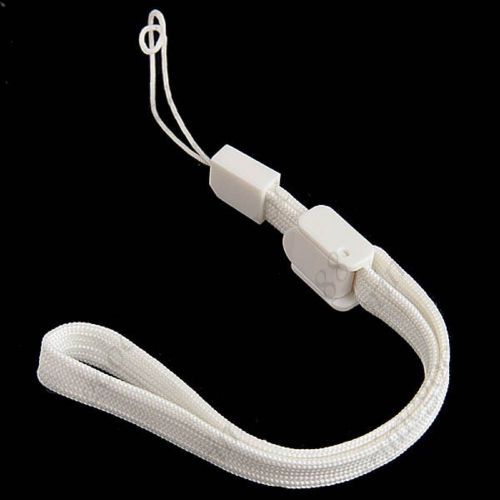 2 x stylish nylon wrist strap anti slip strap with lock clip nintendo wii white for sale