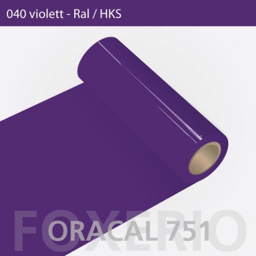 Glossy adhesive film plotter car 040 violet oracal 751 cast 16.4-164 feet 24.8&#034; for sale