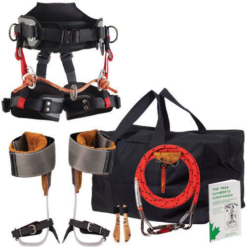 Arborist premium spur climbing starter kit,w/titantium climbing spurs,size small for sale