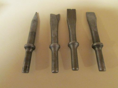 Lot of Four-Stripping Chisel Electric Motor Repair Scrapper Tools Air Hammer Tip