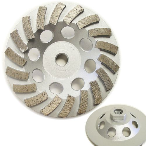 5” PREMIUM Concrete Turbo Diamond Grinding Cup Wheel 18 segs 5/8&#034;-11 Threads