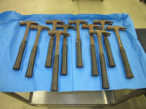 10 VAUGHAN FRAMING NAIL RIP CLAW HAMMER 25 OZS TOTAL WEIGHT 16&#034; LONG USED