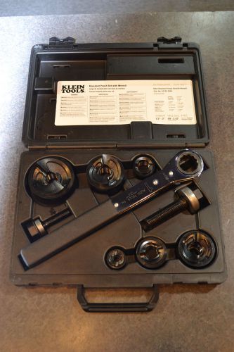 Klein Tools Model 53732-SEN Knockout Punch Set with Wrench * In Case *