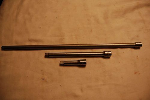 Snap-on 3/8&#034; Drive Extensions 2&#034;, 8&#034; &amp; 18&#034;