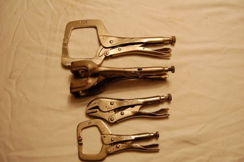 Assortment vise grip welding clamps 6r, 7r, 9r &amp; 11r for sale