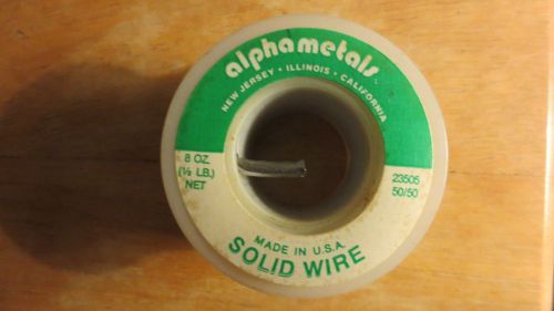 Alphametals Solid 50/50 Wire Solder 7.2 oz. Used