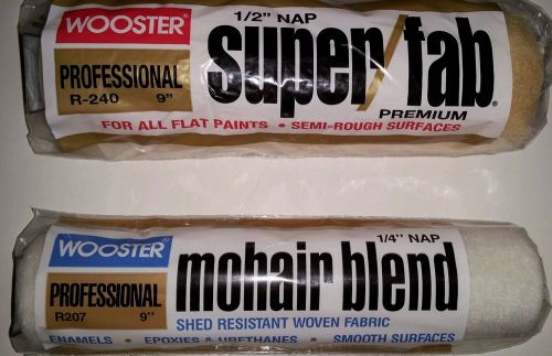Wooster superfab and mohair roller cover lot