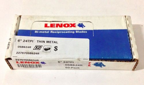 Lenox 6&#034; 24tpi Recip Blade OSB624R Pack of 50 Thin Metal