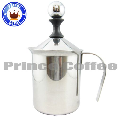 Milk Frother Maker 400ml 13.5oz Stainless Steel for Cappuccino Latte Deluxe