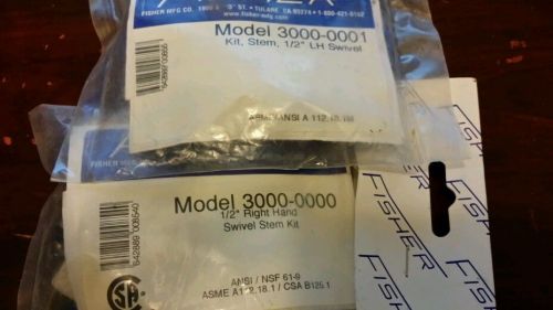 Fisher model 3000-0001 &amp; 3000-0000 lh &amp; rh kit, stem, swivel for sale