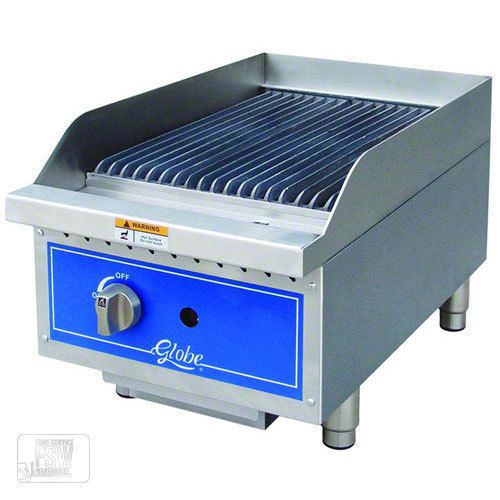 Globe 15&#034; counter top gas radiant charbroiler, gcb15g-sr, grill, new, commercial for sale