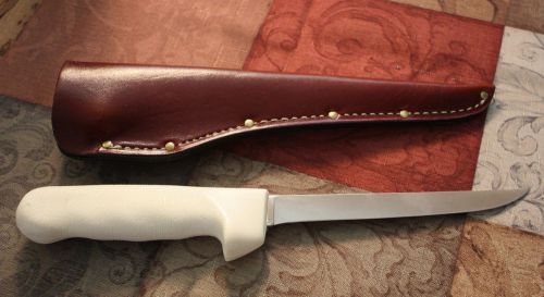 Dexter russell s136f 6&#034; boning knife with leather sheath new for sale