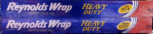 Reynolds Heavy Duty Aluminium Foil Food Wrap  2/18&#034;  150SQ FT Rolls (300SQ FT)