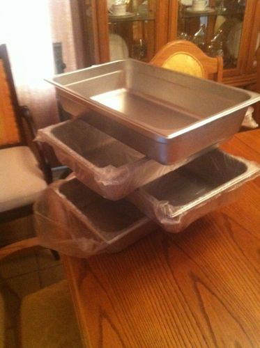 4 Full size 4&#034;Steam table pans