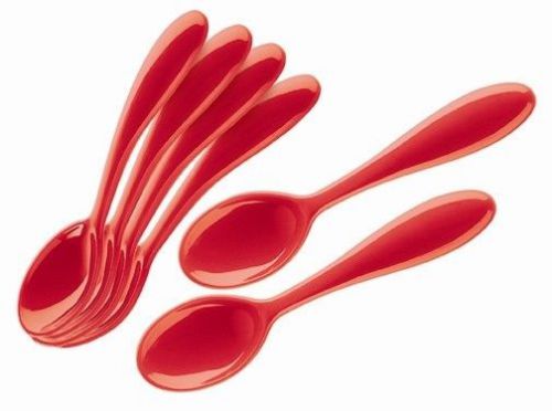 Guzzini art and cafe tea spoon red (set of 6) for sale