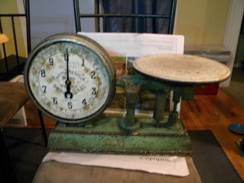 Antique deli Scale double FACE Landers, Frary&amp; Clark RARE 10 POUND&#034; CAST IRON