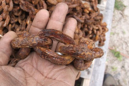 RUSTY Nautical Pirate Ship Treasure Chest Chain -Authentic Marine Decor Per Foot