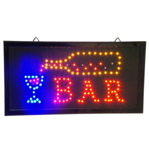 Animated LED Bar Sign 19 x 10&#034; light pub Beer neon liquor store Shop Flashing