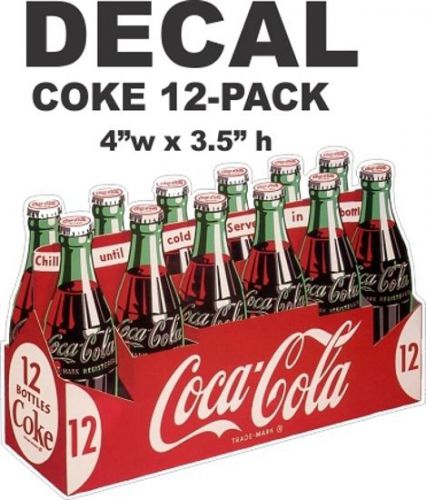 Coke coca cola 12 pack decal / sticker - very nice for sale